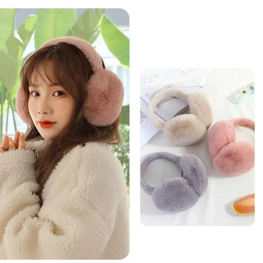 Solid Plush Winter Earmuffs: Warmth & Style for Men & Women