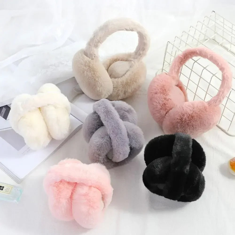 Solid Plush Winter Earmuffs: Warmth & Style for Men & Women